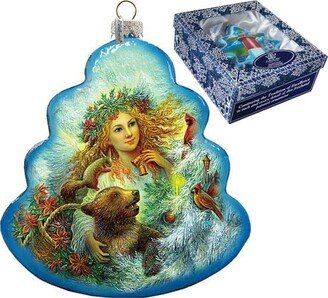 G.DeBrekht Christmas Angel Holiday Splendor Glass Ornament