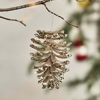 Gold Glitter Pine Cone Ornament