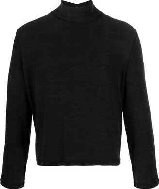 Mock-Neck Jersey Jumper