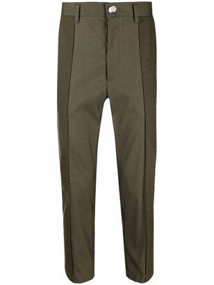 Permapress cropped straight-leg trousers