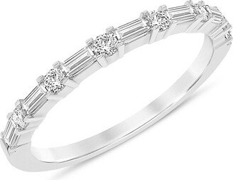 Saks Fifth Avenue Made in Italy Saks Fifth Avenue Women's 14K White Gold & 0.25 TCW Diamond Band Ring