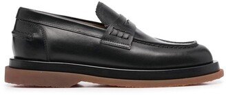 Penny-Slot Leather Loafers