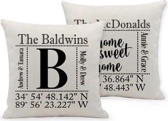 Gps Coordinates Throw Pillow/Housewarming Gift/Monogrammed Pillow/New Home/Housewarming/Wedding Gift/Anniversary Gift/Free Shipping