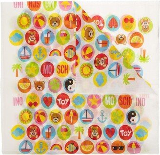 Emoji Printed Scarf-AA