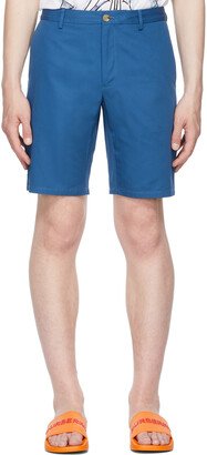 Blue Logo Appliqué Chino Shorts