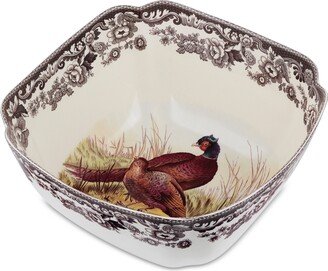 Woodland Pheasant Square Serving Bowl