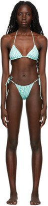 Fruity Booty SSENSE Exclusive Green & Blue Peaches N Cream Bikini