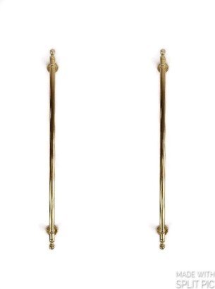 2 Face Fix 18 Inch Solid Brass Long Kitchen Cabinet Grab Pulls 45cm Old Vintage D Style Door Handle Heavy Solid Brass Box Lifts Pulls Ilya