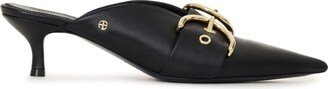 Zoe 50mm buckle-detail mules