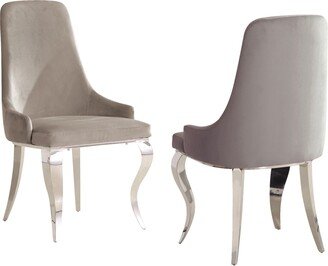 Furniture Antoine Upholstered Demi Arm Dining Chairs