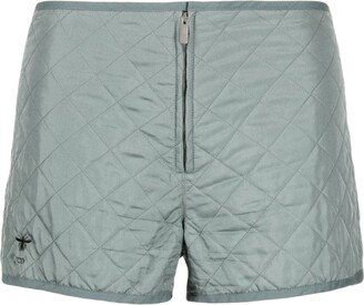 Pre-Owned Quilted Zip-Front Shorts