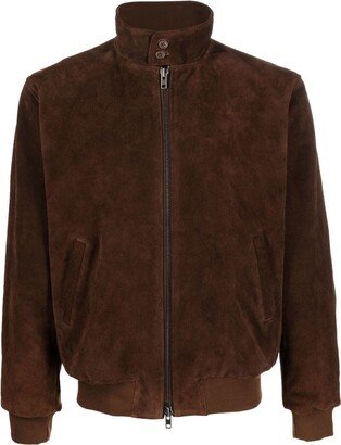 Zip-Up Lambskin Blouson