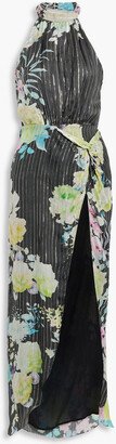 Aita open-back floral-print jacquard maxi dress