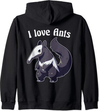 Giant Anteater Ant Eating Myrmecophaga tridactyla Anteater Tamandua Aardvark Zip Hoodie