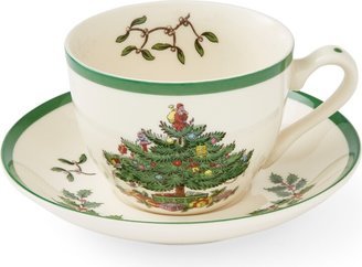 Christmas Tree Teacup and Saucer