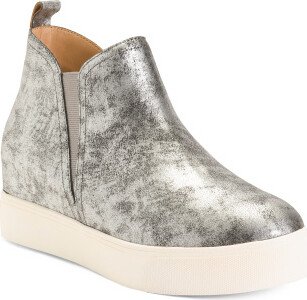 TJMAXX Leather Silvie Sport High Top Sneakers For Women-AB