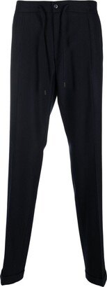 Tapered Drawstring Wool Trousers