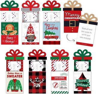 Big Dot of Happiness Assorted Red and Green Holiday - Christmas Money and Gift Card Sleeves - Nifty Gifty Card Holders - 8 Ct