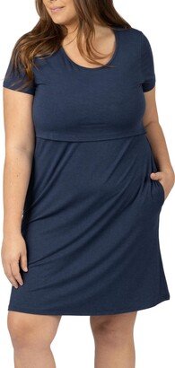 Women's Eleanora Plus Size Maternity & Nursing Lounge Dress