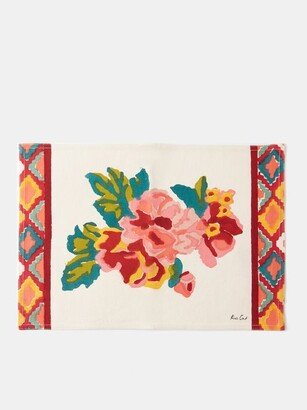 Set Of Four Bouquet-print Cotton Placemats