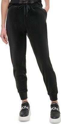 Women's Velour Pull-On Cuffed Joggers