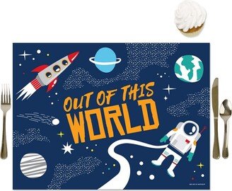 Big Dot Of Happiness Blast Off to Outer Space - Party Table Decorations Rocket Party Placemats 16 Ct