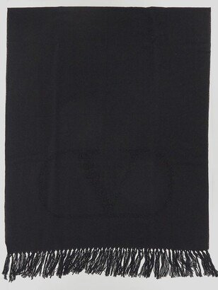 VLogo Detailed Fringed Edge Scarf