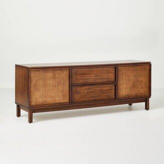 Hearth & Hand w/Magnolia Furniture Wood & Cane Transitional Media Console - Hearth & Hand™ with Magnolia