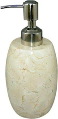 Bowling Pin Collection Champagne Marble Liquid Soap Dispenser, Lotion Dispenser - Beige - N/A