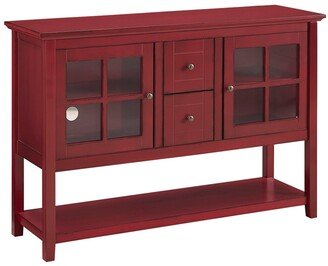 52 Wood Console Table Tv Stand - Antique Red