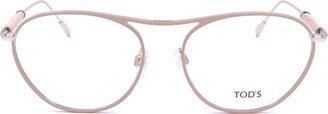 Oval Frame Glasses-BK