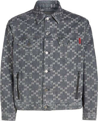 Monogram-Jacquard Denim Jacket-AB