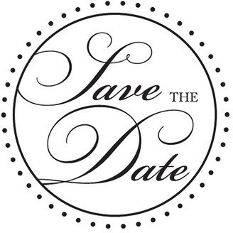 Custom Self-Inking Rubber Stamps: Save The Date Self-Inking Rubber Stamps, Black