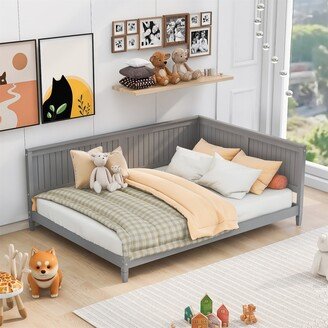 TONWIN Full Size Wood Daybed Kids Sofa Bed