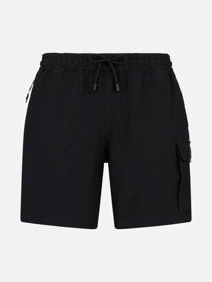 Man Comfort And Stretch Black Swim Shorts