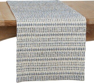 Saro Lifestyle Woven Table Runner with Line Design, 72