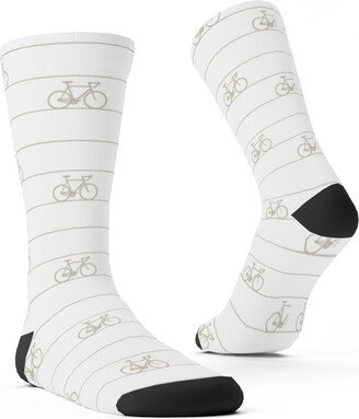 Socks: Biking Custom Socks, White