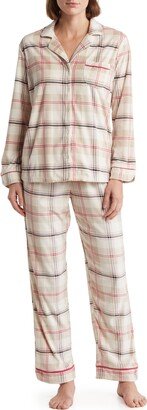 Velour Long Sleeve Shirt & Pants Two-Piece Pajama Set-AA