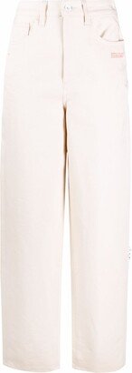 Logo-Print Wide-Leg Jeans-AC