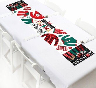 Big Dot Of Happiness Christmas Pajamas - Petite Holiday Party Paper Table Runner - 12 x 60 inches