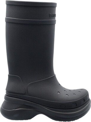 X Crocs Logo Debossed Boots