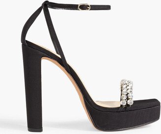 Agnes crystal-embellished faille platform sandals