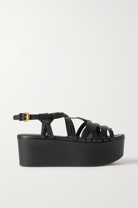 Sierra Leather Platform Sandals - Black