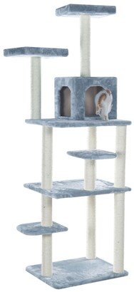 GleePet 74-Inch Real Wood Cat Tree With Seven Levels