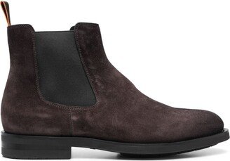 Round-Toe Suede Ankle Boots