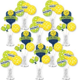 Big Dot of Happiness Let’s Rally - Pickleball - Birthday or Retirement Party Centerpiece Sticks - Showstopper Table Toppers - 35 Pieces