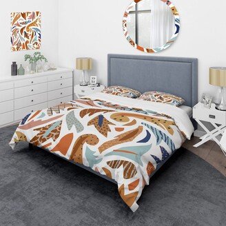 Designart 'Baroque Inspired Stylized Doodles' Bohemian & Eclectic Duvet Cover Comforter Set