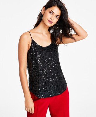 Women's Sequin Scoop-Neck Camisole, Created for Macy's