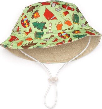 The Worthy Dog Happy Camper Bucket Hat - Green - XL