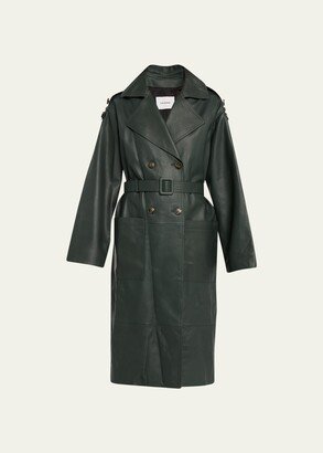 Nappa Leather Trench Coat